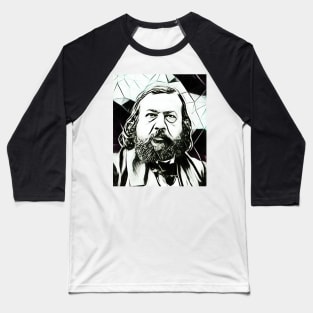 Theophile Gautier Black And White Portrait | Theophile Gautier Artwork 3 Baseball T-Shirt